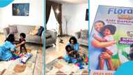 Serwaa Amihere tries to carry adorable baby girl in her arms, she cries in video