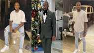 Ernest Osei: Despite's handsome son shows off dad's luxury vintage car; photos get Ghanaians talking