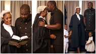 John Dumelo celebrates his wife as she is called to the bar, posts family photo on Instagram