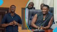 "I hate foolishness": Asamoah Gyan blasts man for snatching money from him while gifting fans at KIA