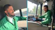 Man from Tamale becomes a bus driver in UAE, speaks Dagbani with a fellow Ghanaian