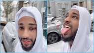 Ghanaian man relocates abroad, delights to experience snow for the first time, tries tasting it