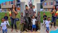 Lil Win's wife flies only her 3 kids abroad in video, Ghanaians ask questions