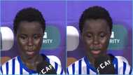 Ghanaian football star Comfort Yeboah speaks Twi during international interview, peeps react