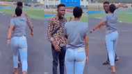 You won't go anywhere - Lady refuses to let go as man asks for break up in public