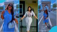 Ellen Kyei White looks gorgeous as she chills abroad in viral video
