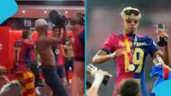Lamine Yamal steals the spotlight in Barcelona's Copa del Rey dressing room celebrations