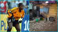 Heartbreaking video of former Black Queens goalkeeper Memunatu Sulemana who now sleeps in a wooden kiosk