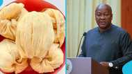 Ghanaian sings President Mahama's praises after buying kenkey for GH¢3