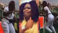 Jackie Appiah falls flat during competition in new video, organisers pick her up and declare her winner