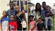 Kwaku Manu: Kumawood actor flaunts 3 kids, many drool over how all grown-up they are in photos