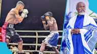 Boxer who wore Adom Kyei’s miracle sticker refuses to accept defeat, blames referee for his loss