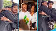 Daddy Lumba's widow manages to smile as a member of Tagoe Sisters hugs her in a sad video
