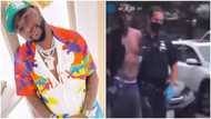 All die na die: Fans react as man keeps dancing to Davido's song while being whisked away by American police