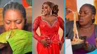 Ghanaian TikToker Afua Nash looks magnificent in a red gown and blonde hairstyle for her birthday shoot