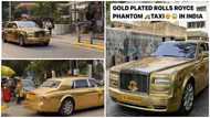 First-class taxi: Rolls Royce Phantom painted with gold spotted being used as a taxi on street in video