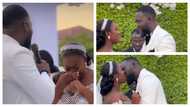 Ghanaian bride sheds uncontrollable tears of joy as groom promises her smooth marriage