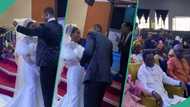 Drama as wedding guests reject couple's first kiss at altar, video goes viral online