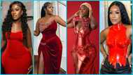 McBrown, Nana Aba, Fella Makafui, Hajia Bintu and other female stars stun in red on Val's Day