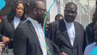 Foreign Affairs Minister Ayorkor Botchwey spotted near Sarkodie in court after recent bar call