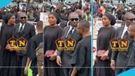 Afenyo-Markin’s wife displays youthful and style at state funeral for eight fallen heroes, video