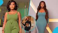 TV host Delay poses in stylish black turtleneck gown inside her luxurious mansion for her 43rd birthday shoot