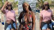 Fans shout over 4 sweet photos of Medikal's kid sister