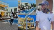 "Money no be problem": Shatta Wale's godfather Kofi Abban builds plush mansion on water at Ada, video & photos of beautiful house wow