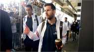 Messi and Di Maria caught in an awkward moment with Rennes fans after PSG’s suffer 1st league defeat