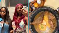 Ghanaian ladies spend GH¢2,500 on a bowl of fufu: "Way cheaper than we expected"