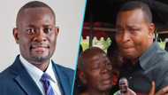 Chairman Wontumi sheds uncontrollable tears in late John Kumah’s house, peeps react: “He’s genuinely crying”