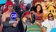 Adwoa Safo spotted with arm in sling at father's funeral weeks after attack