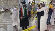 Father receives his graduate daughter at the airport with so much joy & celebration, welcomes her with garland