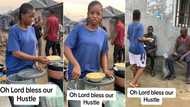 Pretty young girl selling koose and pap by roadside trends, netizens praise her