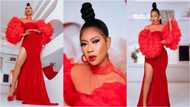 Lady in Red: Selly Galley drops wild photos as she shows off her thighs in stunning red dress