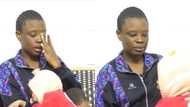Woman who went to saudi 7 years ago returns with 2 kids from deadbeat sudanese dads