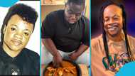 Daddy Lumba Funeral: GH Man Devours Huge Asanka Full of Fufu As He Mourns Late Highlife Singer