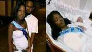 Tears flow as 31-year-old lady gets buried with her baby after reportedly dying in labour at Kumawu