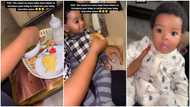 "At this point, I give up": Nigerian mum laments as her kid turns down baby foods, prefers swallow