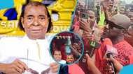Osebo the Zaraman shares bottled water warning after arriving at Kantanka's funeral