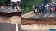 Video emerges as heavy rainfall divides Twifu Praso - Cape Coast road into two