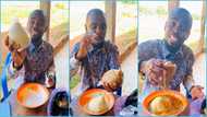 Teacher delights as he buys big ball of banku for gh¢5: "Living in Ghana is enjoyable"