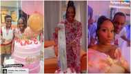 John Dumelo's Wife, Gifty Mawunya Nkornu Celebrates Birthday In Style; Gets Gifted Money Cake