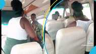 Ghanaian lady clashes with trotro mate over 50p change in serious video: "Low-budget Dbee"