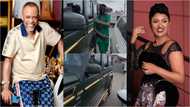 My papa hot - Nana Ama McBrown gushes over Fadda Dickson as he flaunts luxury car in video