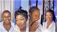 5 Ghanaian brides look completely different after their bridal makeup transformation and hairstyles; Netizens react