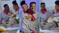Ghana Jesus Mmebusem serves his wife Millicent breakfast in bed as they enjoy their honeymoon