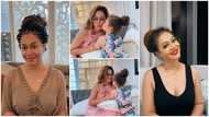 Nadia Buari drops unfiltered full side view of daughter giving her a kiss, many stun striking resemblance