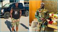 Celebrity Ghanaian soldier opens up on plans to become a lawyer in US: "I will go to school"