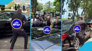 Appiah Stadium ignores security protocol, runs after President Mahama's car at Alhaji Banda's funeral
